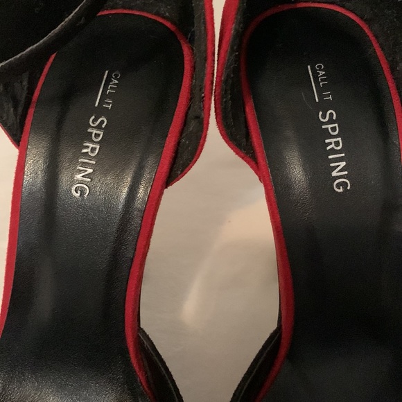 NWOT CALL IT SPRING ankle-strap heels, size 6.5. Suede w/leopard heel. - Picture 6 of 6